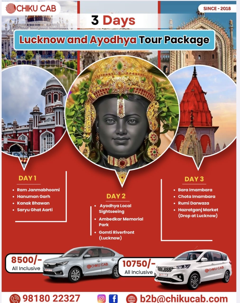 3 Days Lucknow & Ayodhya Tour Package